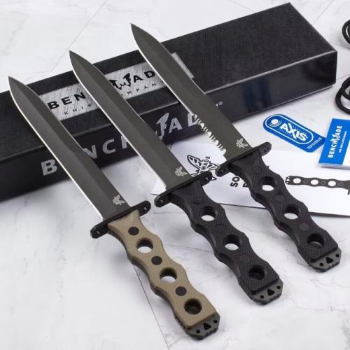 Introducing the new Benchmade 185BK SOCP Tactical Fixed Blade, featuring a durable G10 handle.