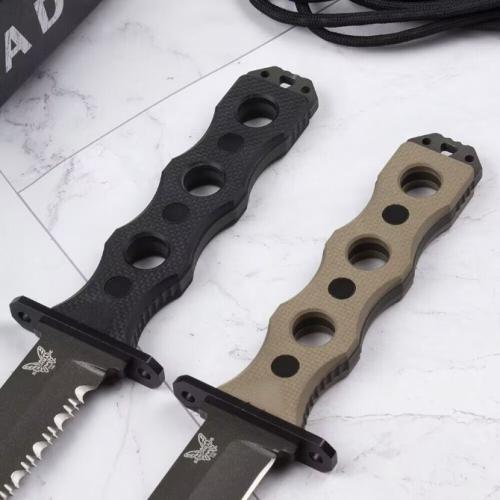 Introducing the new Benchmade 185BK SOCP Tactical Fixed Blade, featuring a durable G10 handle.