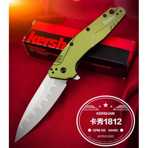 Introducing the 2023 Kershaw-1812 CPM-D2 Steel EDC Folding Knife.