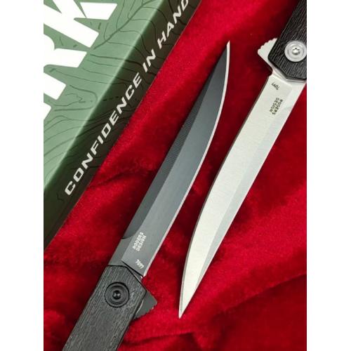 Introducing the 2023 CRKT-7097 Folding Knife in Satin White & Black Titanium.