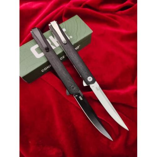 Introducing the 2023 CRKT-7097 Folding Knife in Satin White & Black Titanium.