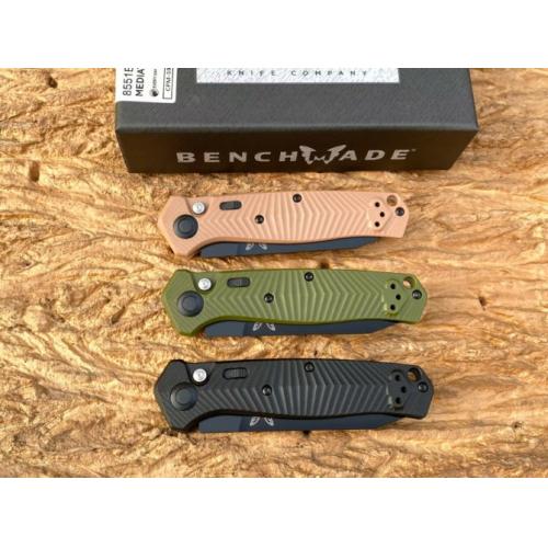 Benchmade 8551BK Side-Opening Folding Knife with G10 Handle