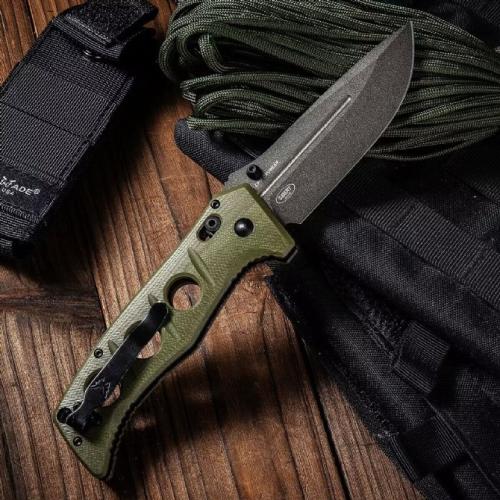 Benchmade 275SFE-2 Adamas: Heavy-Duty Tactical Folding Knife with Green Handle
