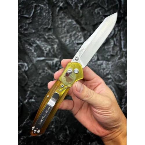 Custom Transparent Handle Butterfly BM940 Axis Lock Folding Knife
