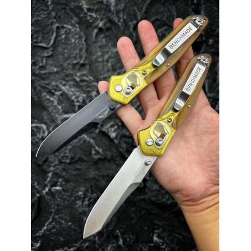 Custom Transparent Handle Butterfly BM940 Axis Lock Folding Knife