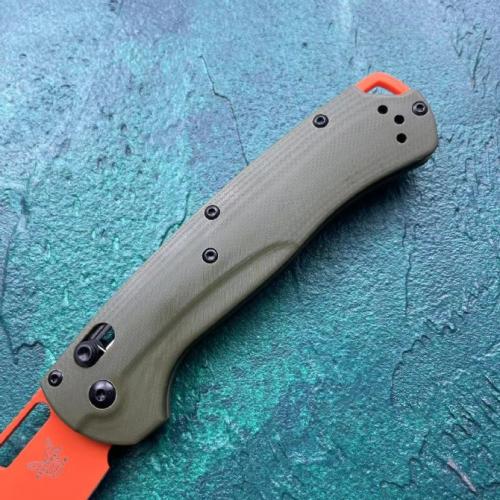 Butterfly 15535 Folding Knife - G10 Green Handle with Orange Blade