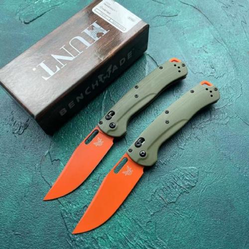 Butterfly 15535 Folding Knife - G10 Green Handle with Orange Blade
