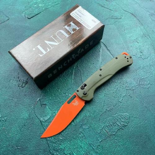 Butterfly 15535 Folding Knife - G10 Green Handle with Orange Blade