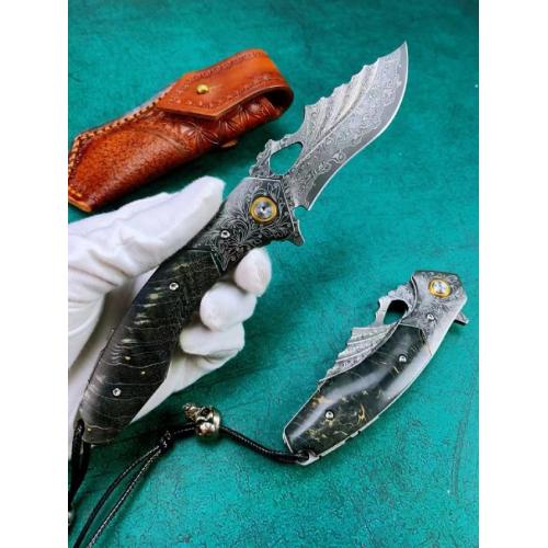 Night Demon Blade: Quick-Open Folding Knife
