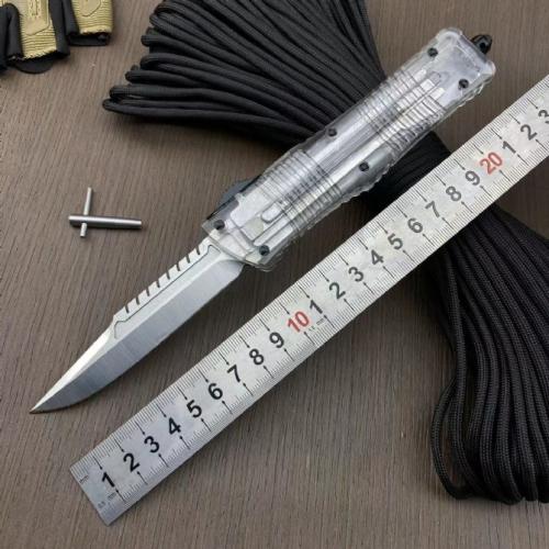Replica Microtech Dragon Knife with Clear Handle