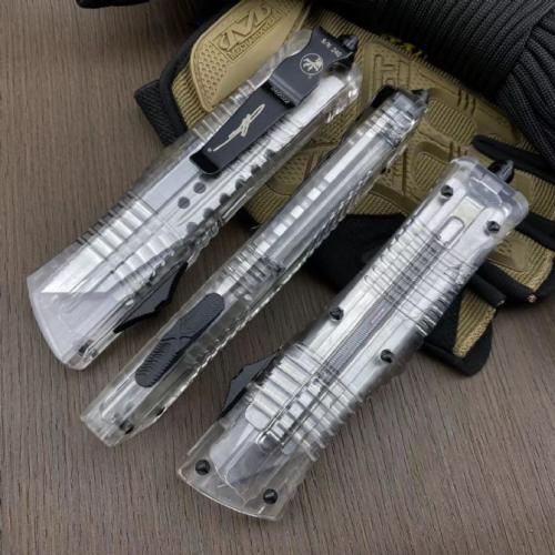 Replica Microtech Dragon Knife with Clear Handle