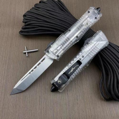 Replica Microtech Dragon Knife with Clear Handle