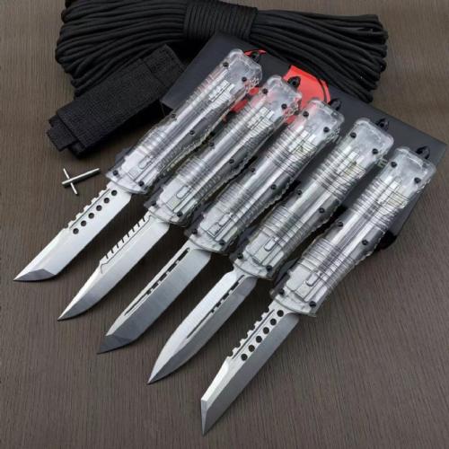 Replica Microtech Dragon Knife with Clear Handle