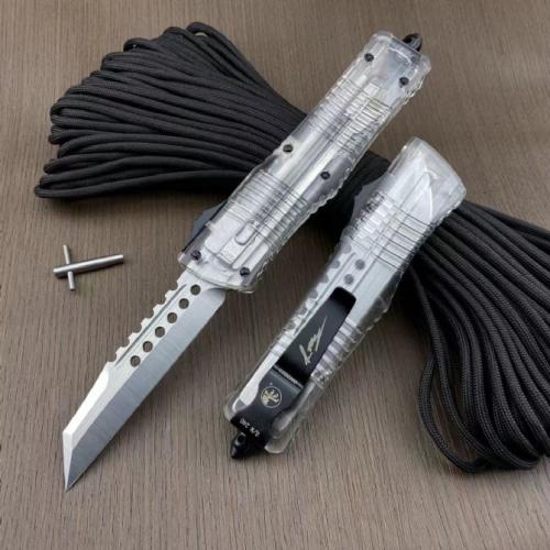 Replica Microtech Dragon Knife with Clear Handle