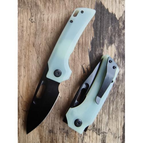 Pterosaur G10 Folding Knife with White Handle