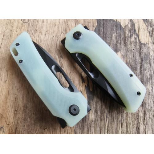 Pterosaur G10 Folding Knife with White Handle