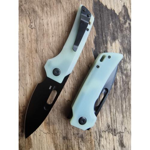 Pterosaur G10 Folding Knife with White Handle