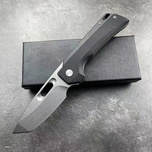 JJ102-B Linen Handle Folding Knife (T-Head)