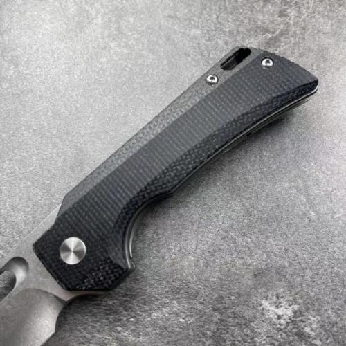 JJ102-B Linen Handle Folding Knife (T-Head)