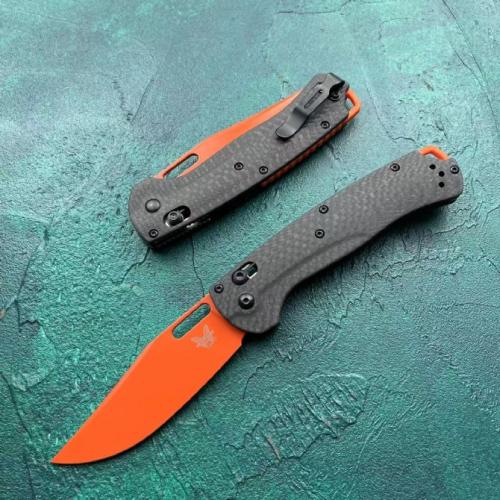 Butterfly 15535 with a Carbon Fiber Handle and Orange Blade