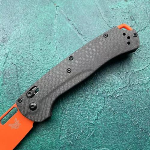 Butterfly 15535 with a Carbon Fiber Handle and Orange Blade