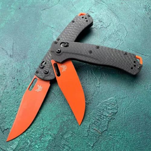 Butterfly 15535 with a Carbon Fiber Handle and Orange Blade