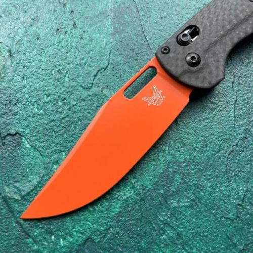 Butterfly 15535 with a Carbon Fiber Handle and Orange Blade