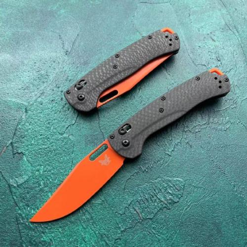Butterfly 15535 with a Carbon Fiber Handle and Orange Blade