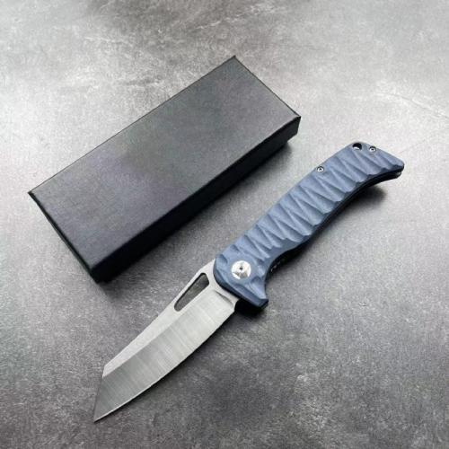 JJ160 Gray Handle G10 Folding Knife