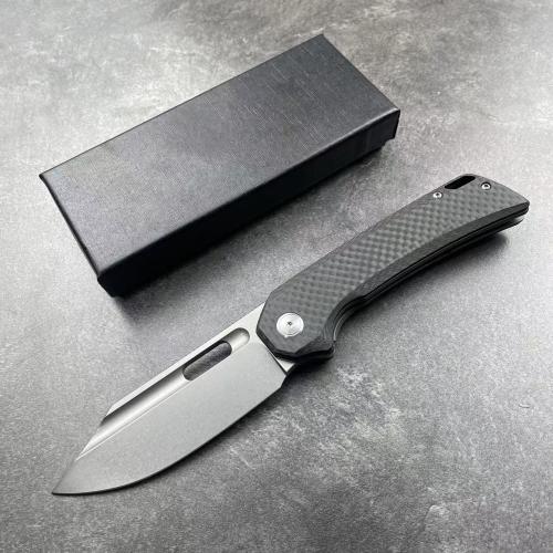JJ168 Pterosaur Folding Knife with Carbon Fiber Handle (Model A)