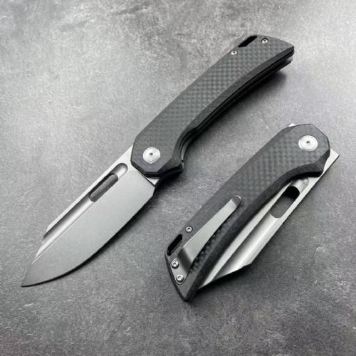 JJ168 Pterosaur Folding Knife with Carbon Fiber Handle (Model A)