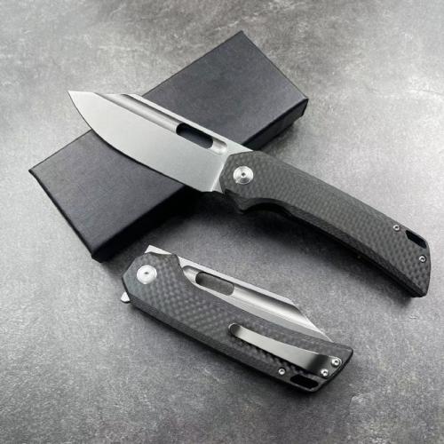 JJ168 Pterosaur Folding Knife with Carbon Fiber Handle (Model A)