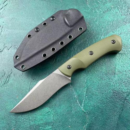 BK-003 Fixed Blade Knife with Green Handle