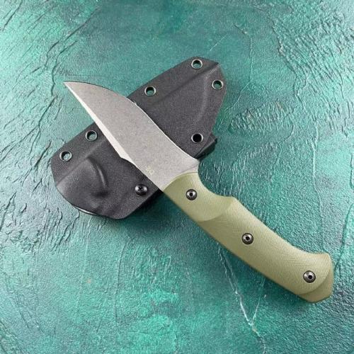 BK-003 Fixed Blade Knife with Green Handle