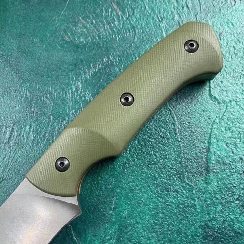 BK-003 Fixed Blade Knife with Green Handle