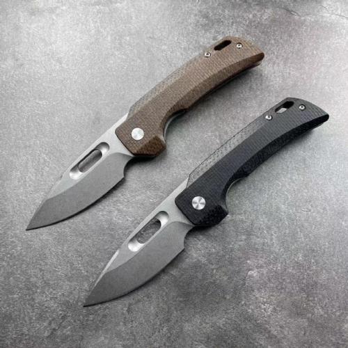 JJ102 Folding Knife with Linen Handle: Precision Meets Elegance