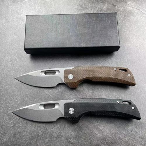 JJ102 Folding Knife with Linen Handle: Precision Meets Elegance