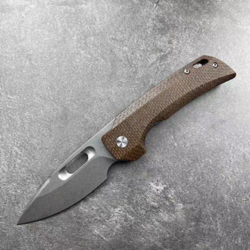 JJ102 Folding Knife with Linen Handle: Precision Meets Elegance