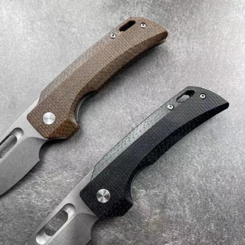 JJ102 Folding Knife with Linen Handle: Precision Meets Elegance