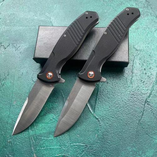 JJ047 Black Lightning Folding Knife with G10 Handle