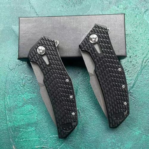 JJ066 Folding Knife with Black G10 Handle