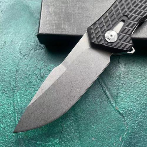 JJ066 Folding Knife with Black G10 Handle