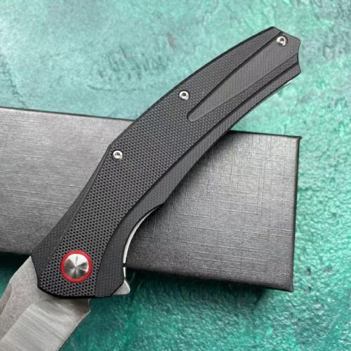JJ079 Folding Knife with Black G10 Handle