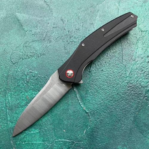 JJ079 Folding Knife with Black G10 Handle