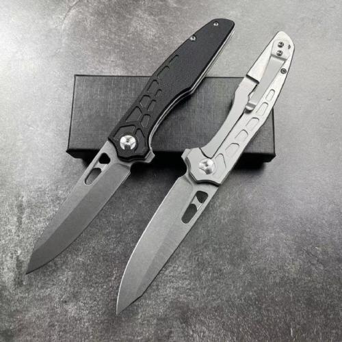 HY010 Black Snake Folding Knife with G10 Handle and Steel Blade