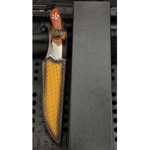 Luminous Shadow: Premium Survival Knife with Leather Sheath