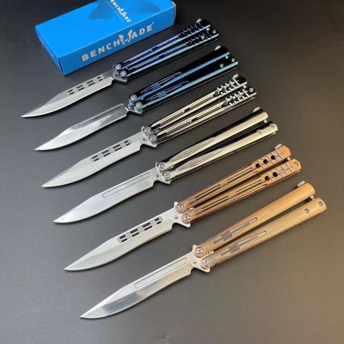 Butterfly Knife with a Zinc-Aluminum Handle