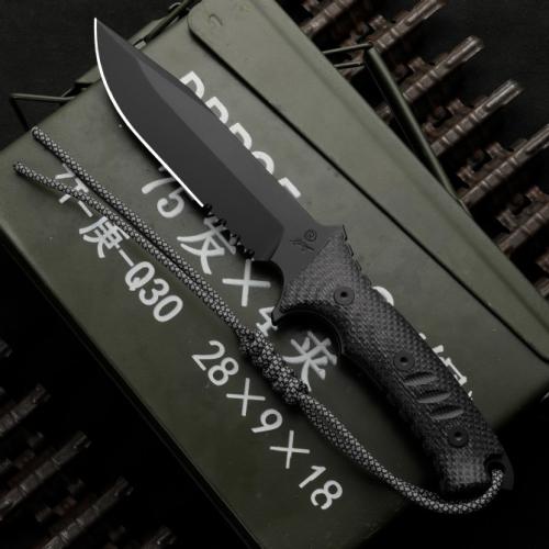 Pacific Green Beret 6.5-Inch Serrated Military Knife - Premium Edition