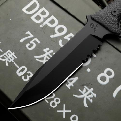 Pacific Green Beret 6.5-Inch Serrated Military Knife - Premium Edition
