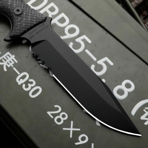 Pacific Green Beret 6.5-Inch Serrated Military Knife - Premium Edition